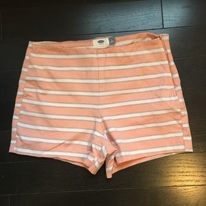 Peach & white shorts